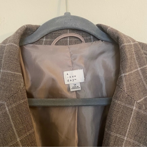 a new day Plaid Longline Blazer 16 - Picture 6 of 6